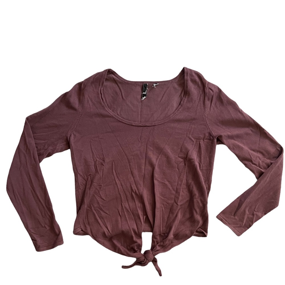 Tie Blush Long Sleeve Top